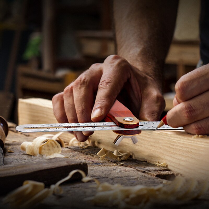 High Handle Stainless Steel Multi Angle Ruler Adjustable Sliding Bevel Carpentry Angle Finder Tool LG66