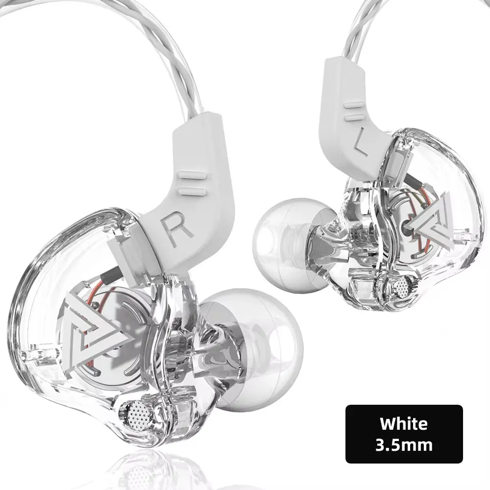QKZ AK6 Słuchawki douszne 6 Dynamiczny sterownik Słuchawki z mikrofonem stereofoniczny Sportowy zestaw słuchawkowy HiFi Subwoofer monitor Słuchawki douszne robić iPhone'a