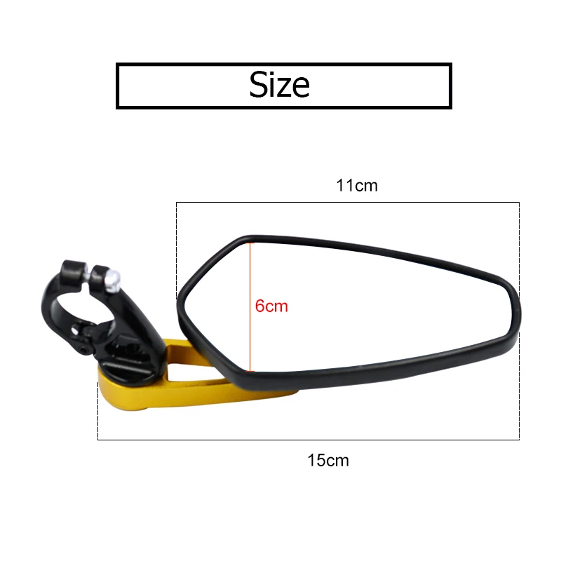 EAFC Universal- Motorrad 22mm Bar Ende Seite Rückspiegel 2 Stücke Aluminium 7/8 "Motorrad Fahrrad Lenker Rückspiegel