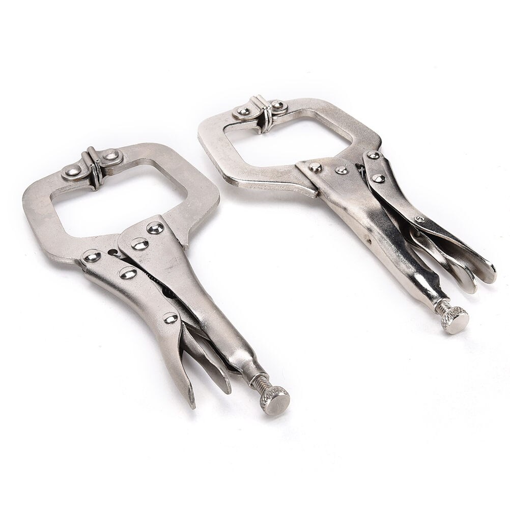1PCS 6" Metal Welding Pliers Grip Locking Pliers Instruments Vise Grip Pliers Hand Tools C Type Clamp Adjustable Pliers