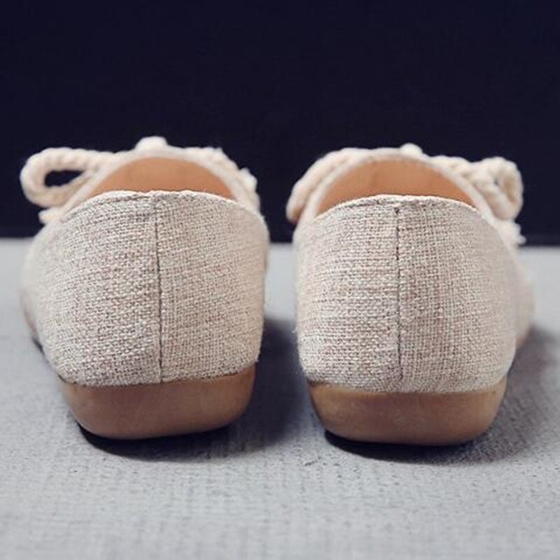 Leinen heiligen aus Frauen runden Zehe Halbschuhe Damen lässig Wohnungen Flachs Häkeln Sommer Schuhe für Frau Flachen Absätzen Sandalen Strand schuh