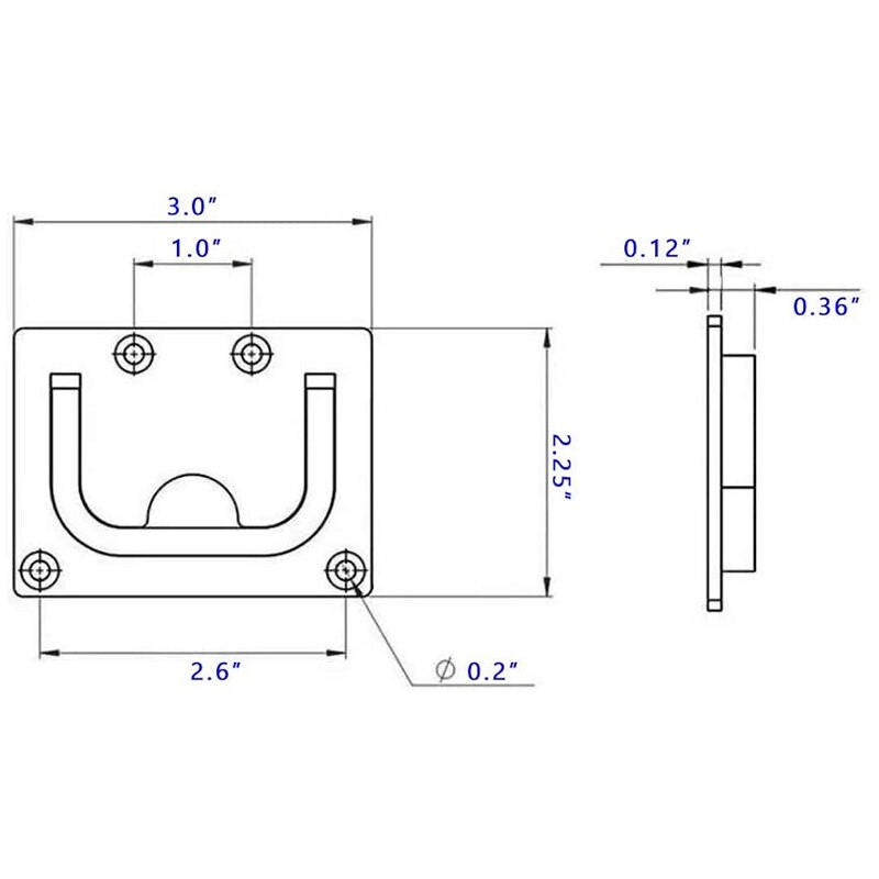Boat Ring Hatch Pull Flush Lift Flush Ring Pull Marine Grade 316 Stainless Steel, 8 Pcs Free Mount Screws