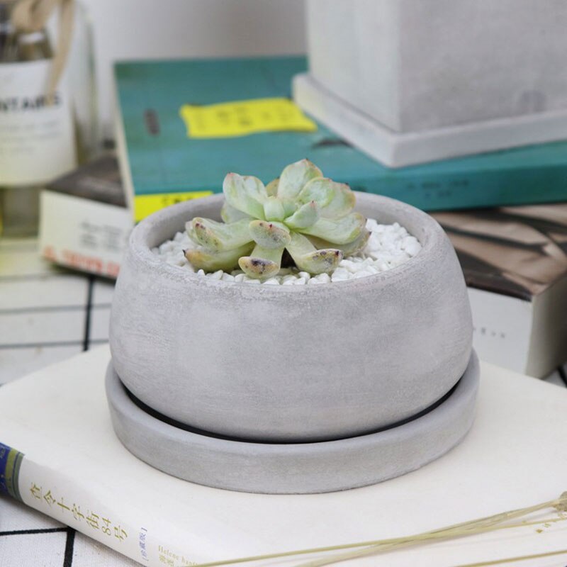 Große größe runde schüssel form beton form runde garten zement blumentopf silikon form sukkulenten pflanzen vase form