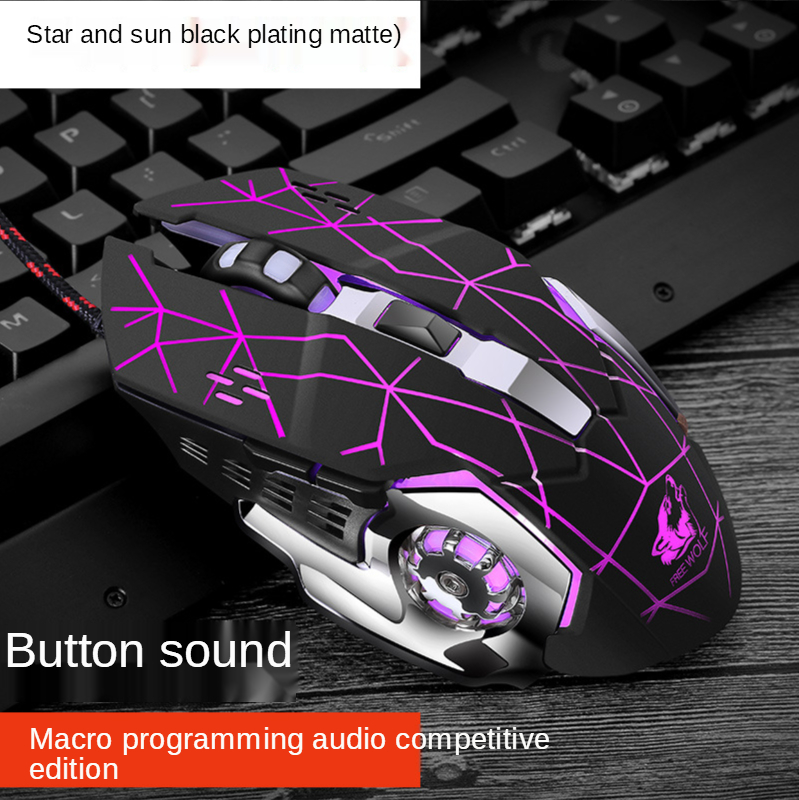 V5 mechanical mouse DPI2400 wired mouse mechanical silent 6-button mouse for gaming gaming desktop computer notebook