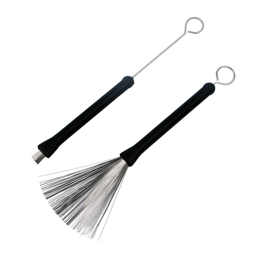 Metal Wire Drum Brushes Cleaning Tool Portable Jazz Musical Retractable Sticks Anti-corrosion Retractable Drum Brush For