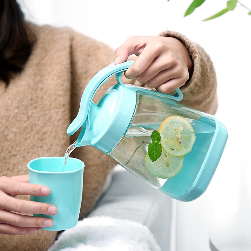 Jarra de agua de PP de gran capacidad, sin BPA, en lugar de agua, hervidor de agua, jarra de bebidas, contenedor de plástico para cocina, suministros de 1.5L