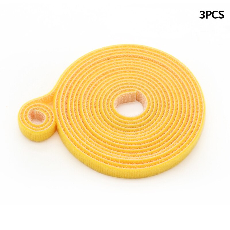 Attaches pour plantes en Nylon, bande Velcro pour plantes de jardin, bande en forme de crochet, boucle de tige en bambou, accessoires de Support, 2m, 3 pièces: Yellow-10mm x2m(3pc)