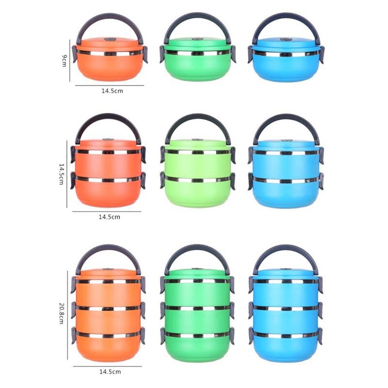 Brand 3 Layers Baby Kids Food Storage Boxs Food Storage Container for Kids Insulated Bento Box Dinnerware Lunchbox with Bag