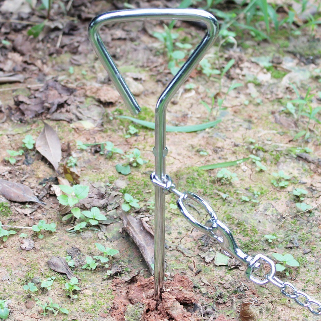 Pet Stapel Hond Hitch 16Inch Metalen Spiraal Anker Tie-Out Met Ring Kurk Schroef Dierbenodigdheden Hond huisdieren Trekkabel Vaste Stapel