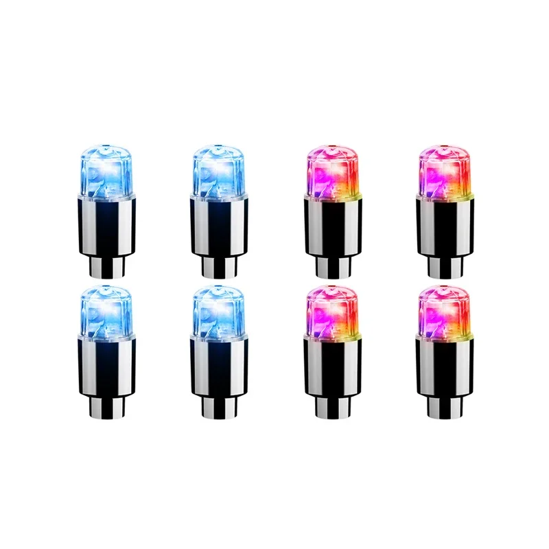Car Hub Ambient Light Bicycle LED Tire Lights Universal Car Neon Lamp Valve Cover Lights Tire Colorful Flashing Bulb Decoration