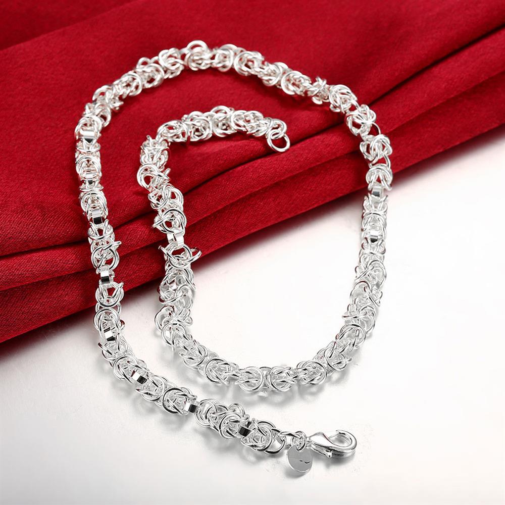 925 Sterling silber halsketten, edel, luxuriös, wunderschöner anhänger, herren- und damenkette, hochzeit, wasserhahn, 20 zoll, silberschmuck