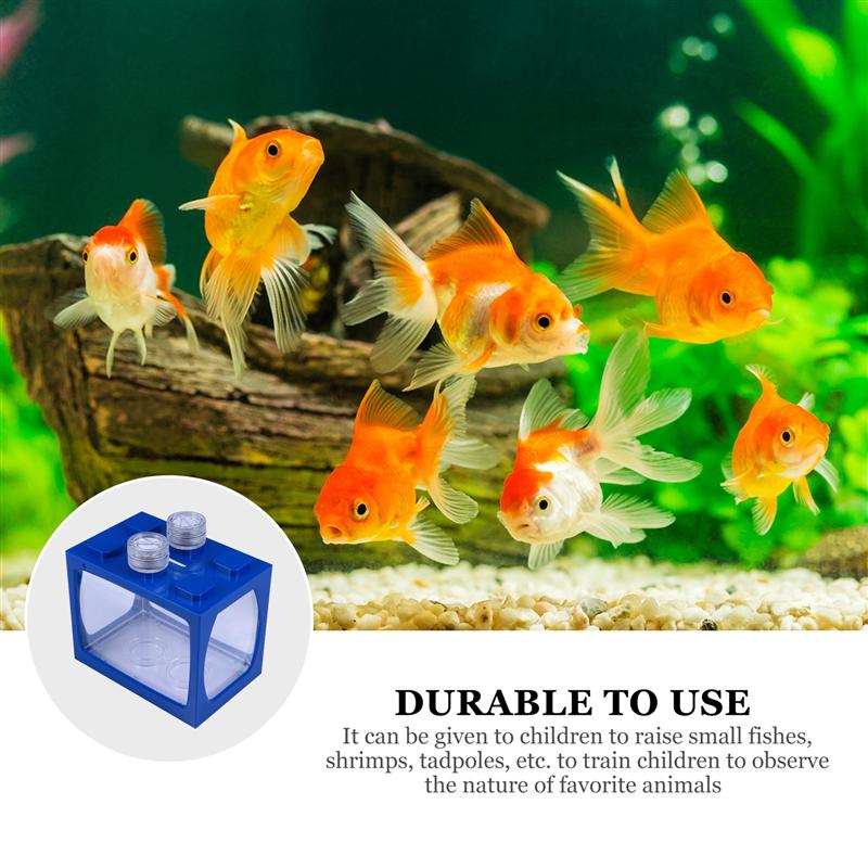 Acrylic Fish Tank Breeding Isolation Box Aquarium Mini LED Aquarium Kit For Betta Tropical Fish Light Up Fish Tank Decoration