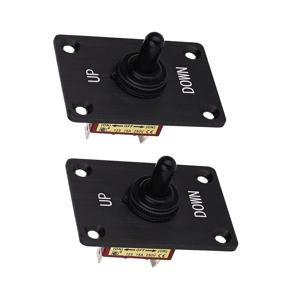 2xTrim Tab interruptor 3 Pos abajo momentáneo On/Off/momentáneo en barco Marina 12V 24V 15A impermeable