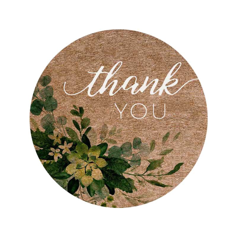 -1000Pcs Floral Stationery Sticker Thank You Sticker for Seal Label Scrapbooking Handmade Packaging Envelopes Sticke
