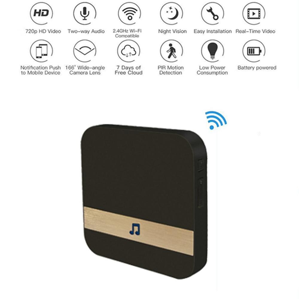 Timbre de puerta wi-fi, timbre de interior inalámbrico, extensor de timbre con volumen, selección de melodía para la seguridad del hogar