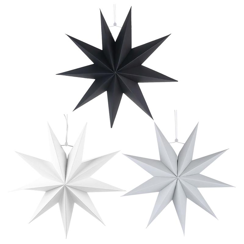 3Pcs Origami Lamp Shades Nine-Pointed Star Paper Folding Lamp Shades Origami Star Origami Star Nine-Angle Lampshade