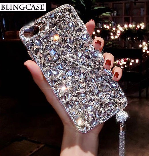 For Samsung Galaxy A51 A71 A10 A10E A20 A20S A20E A30 A40 A50 A70 A01 M10 M20 M30 M11 A21 A31 A41 Pendant Big Rhinestone Case