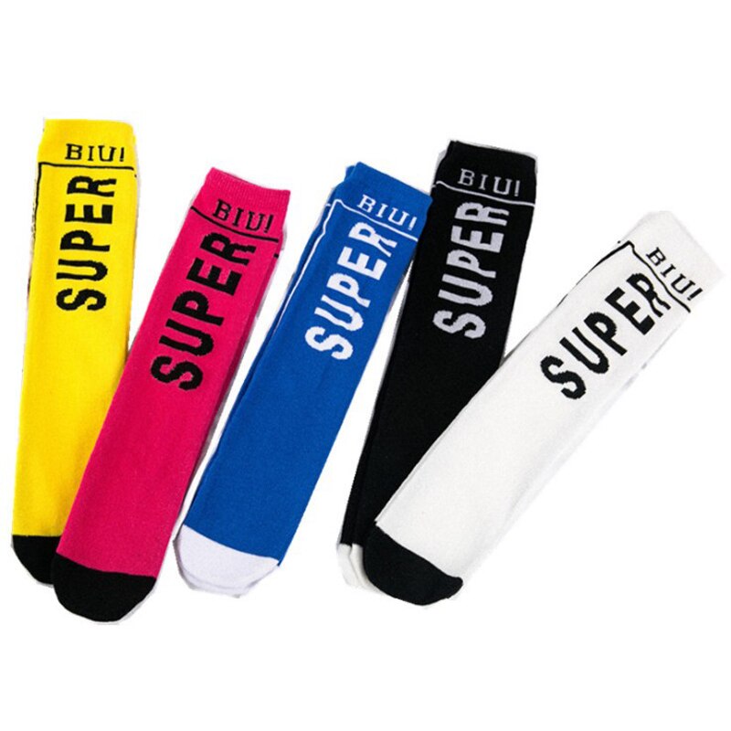 Calcetines deportivos de algodón hasta la rodilla para niños y niñas, calcetín de protección para la pierna, ideal para patinaje, disponible en 5 colores, para otoño e invierno, 1 par
