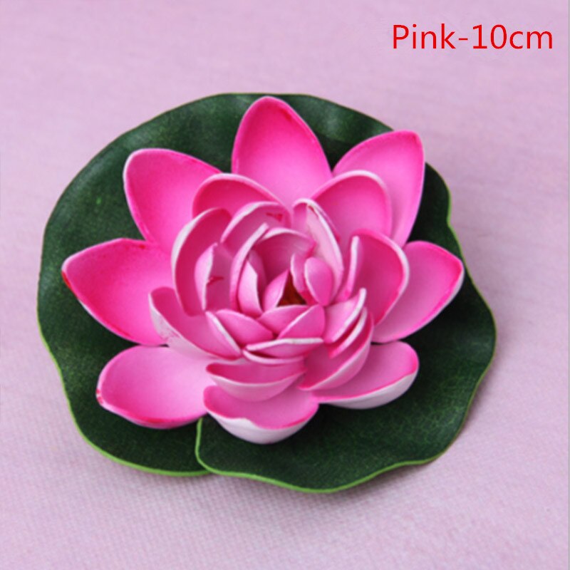 Künstliche Wasser Lilie Schwimm Blume Teich Anlage Ornament 10/18/28cm Hochzeit Heimat Garten Party Dekorationen: Rosa 10cm