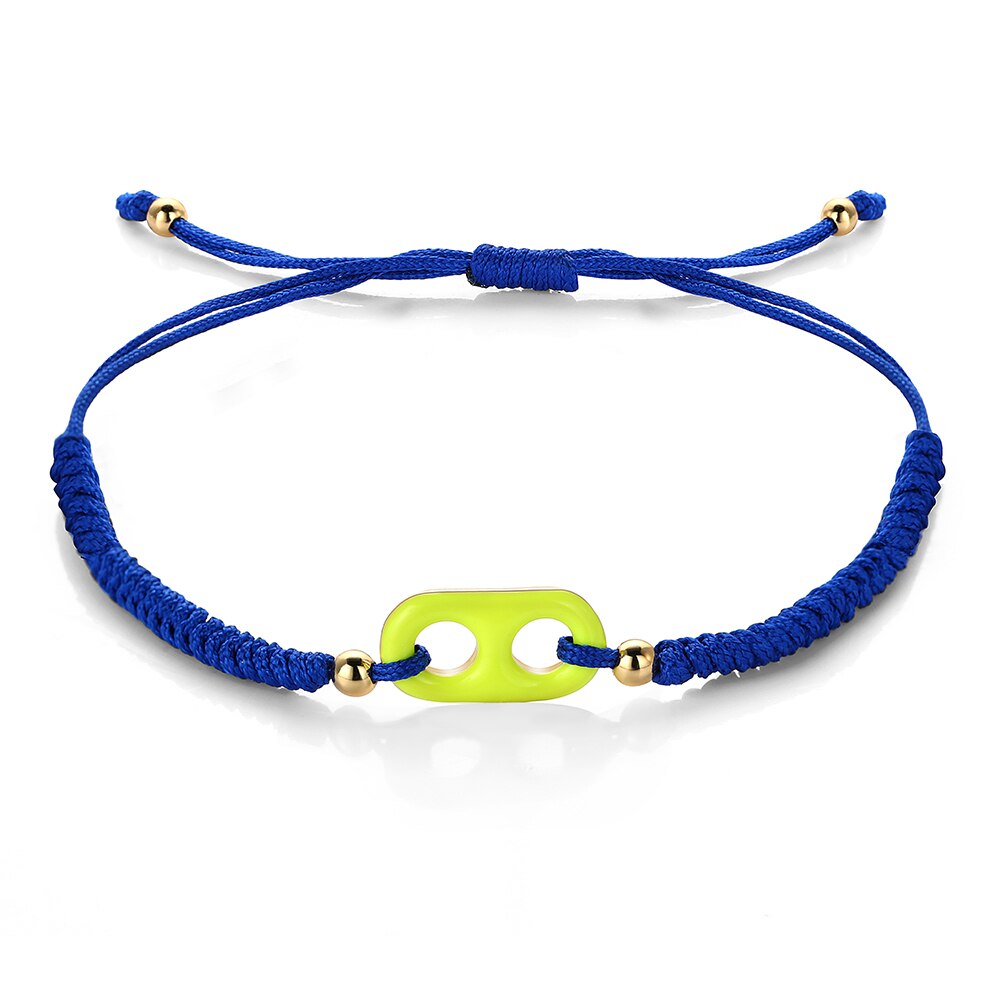 Neue H Schwein Nase Regenbogen Seil Kette Armbinde Für Frau Mann Sommer freundlicher Leuchtstoff Armbänder schmuck: B177-1