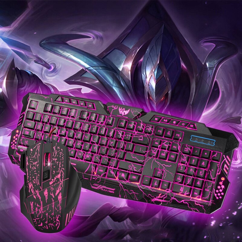 J60 Gaming Tastatur Maus Combo Anti-Geisterbilder Einstellbare DPI Bunte Backlit für Desktop Notebook Laptop PC Computer