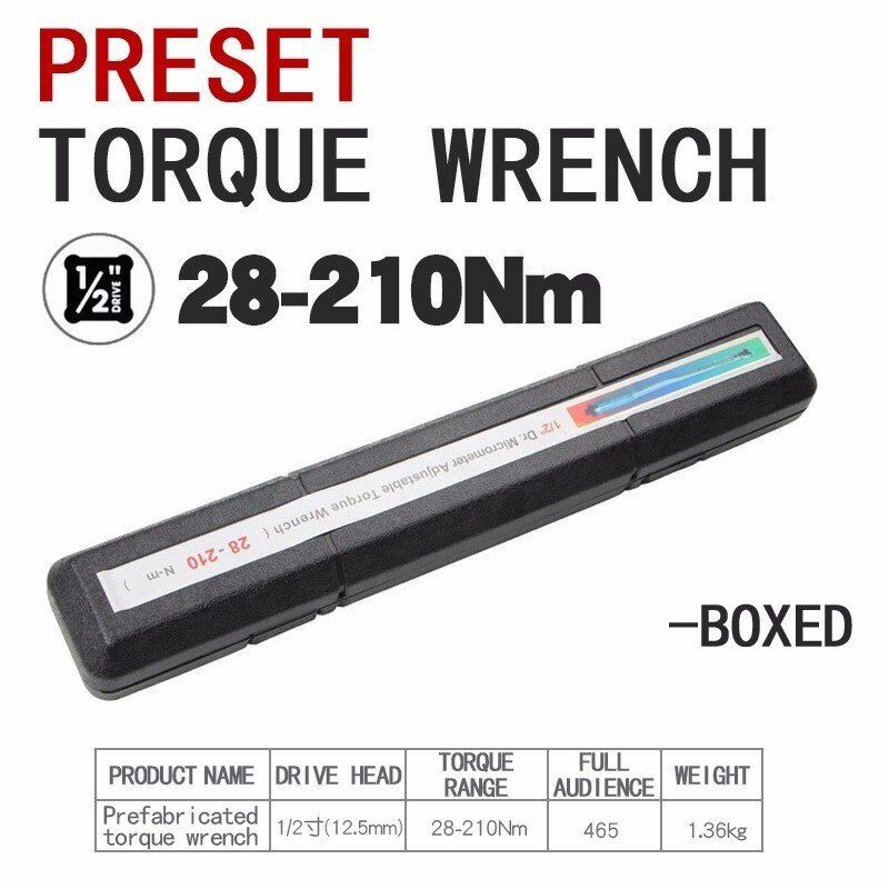 LAMEZIA 1/4 3/8 1/2 la clé dynamométrique conduit 5-210 Nm bidirectionnel à précis mécanisme clé outil à main: 1-2   28-210Nm