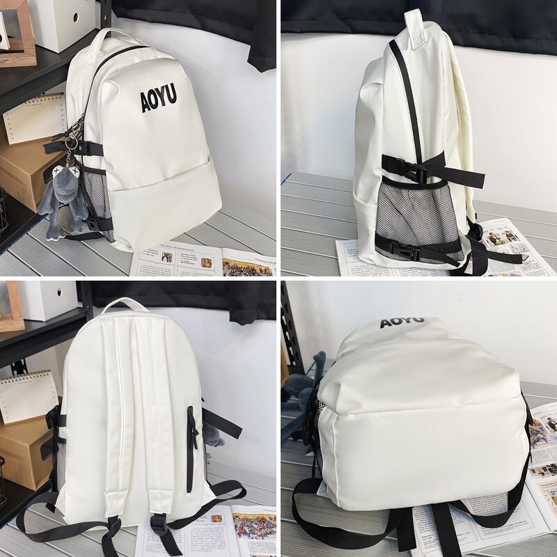 Stilvoller Rucksack für damen, 2022 geräumige schulranzen für paare, einfarbig, schlichte schülerrucksäcke für Teenager, jungen und mädchen