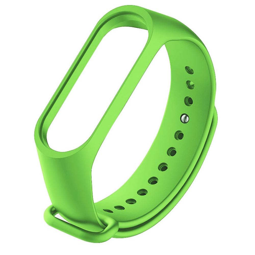 For Xiaomi Mi Band 4 / 3 Replacement Strap Sport Silicone Strap Wristband Bracelet Colorful Miband 3 4 Replacement Strap: 橄榄绿