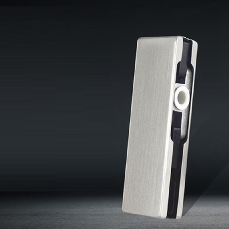 304 Stainless Steel Frameless Glass Door Clips Floor Spring Top Bottom Clips Glass Door Clamp Brushed Patch Fitting