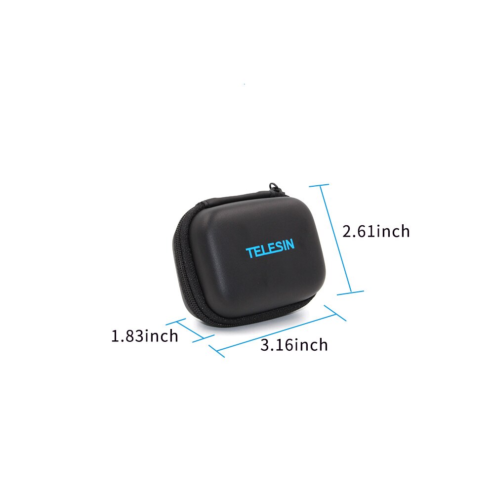 mini bag eske handling kamera etui til gopro helt 8 7 6 5 4 3 økt til xiaomi  yi 4k til sjcam eken soocoo til gå pro tilbehør: Blcak