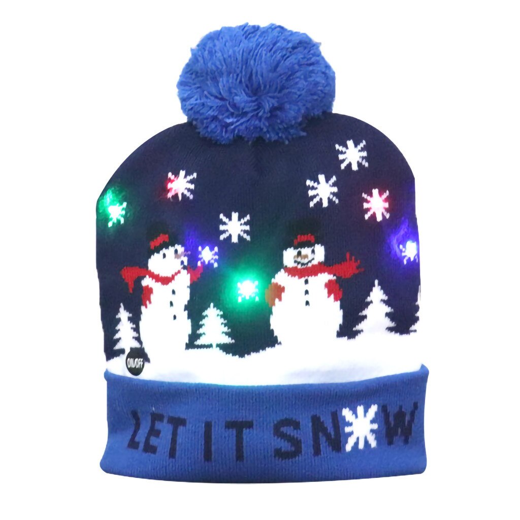 LED Licht-hoch Weihnachten Hüte Weihnachten Santa Hütte Lichter Blinkende Kappe Herbst Winter Hütte Für Frauen Und Männer neue Jahr Dekoration: C