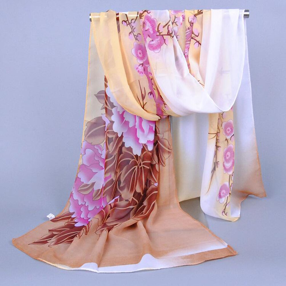 1PC Vrouwen Lady Chiffon Sjaal Muzieknoot Chiffon Soft Neck Shawl Sjaals Uitlaat Sjaals: Geel