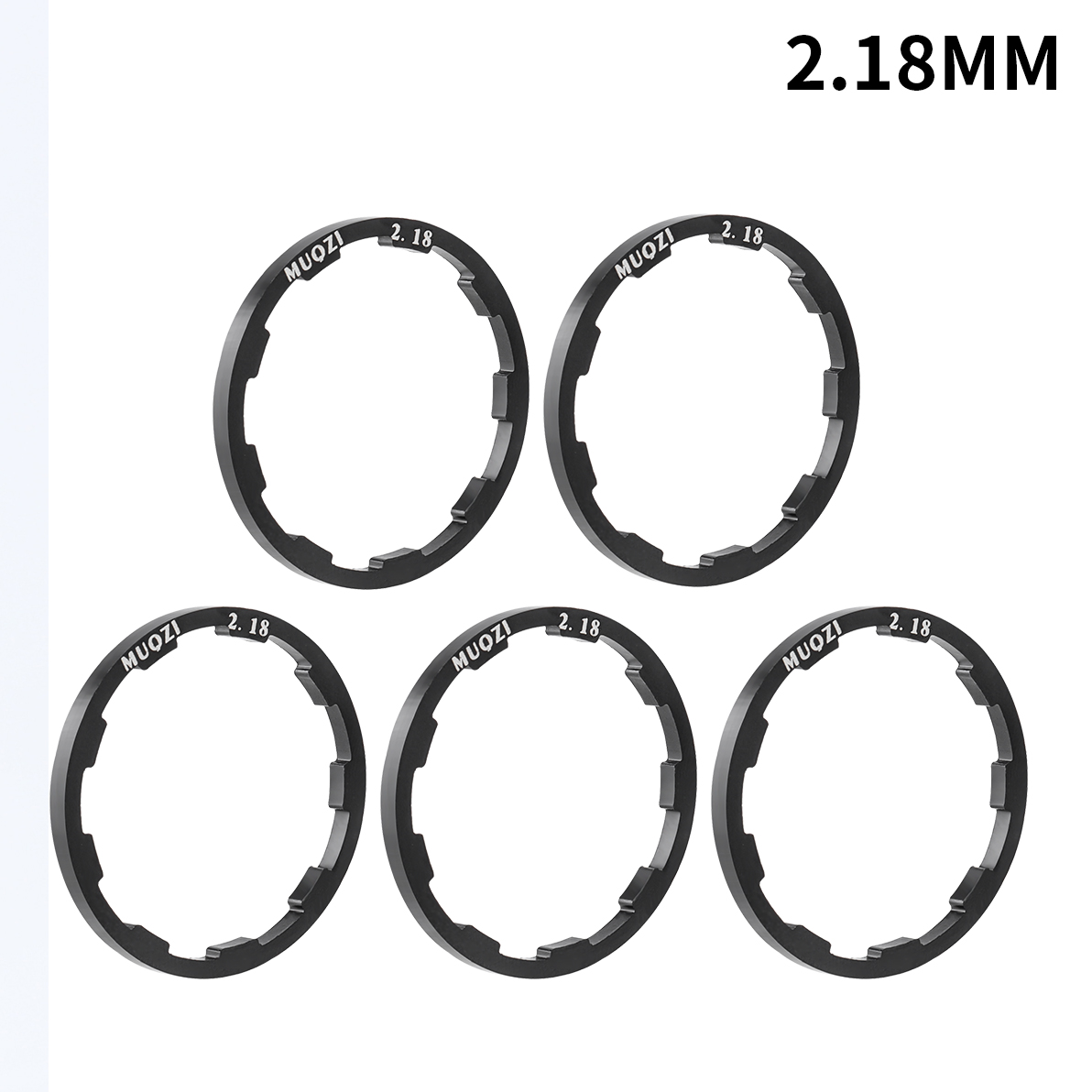 MUQZI-arandela de buje de bicicleta de montaña, 1mm, 1,5mm, 1,85mm, 2mm, 2,18mm, 2,35mm, 2,5mm, junta para 7 8 9 10 11 12 velocidades, espaciador de volante de Cassette: Verde claro