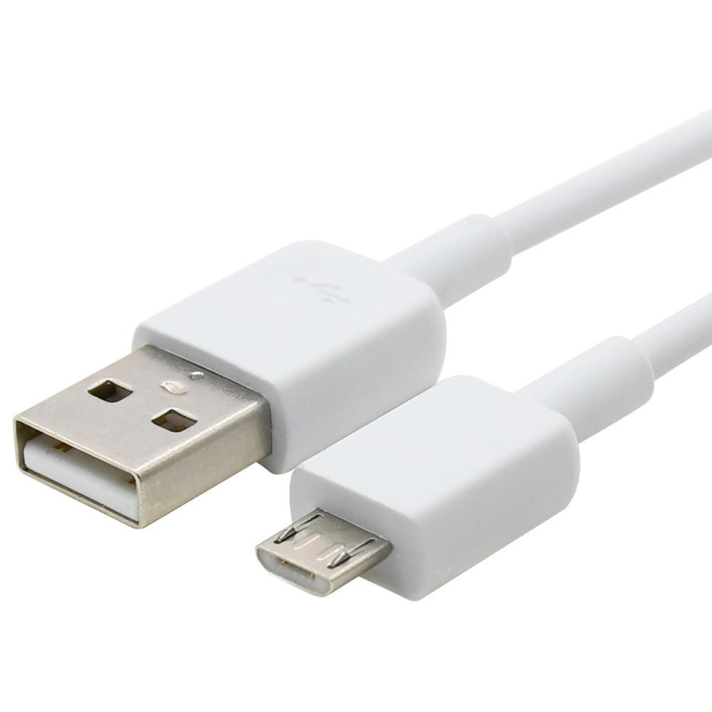 USB cable micro usb 2.0 to usb2.0 data and 2A fast charging cable for Andriod mobile phone and tablet 1m white color