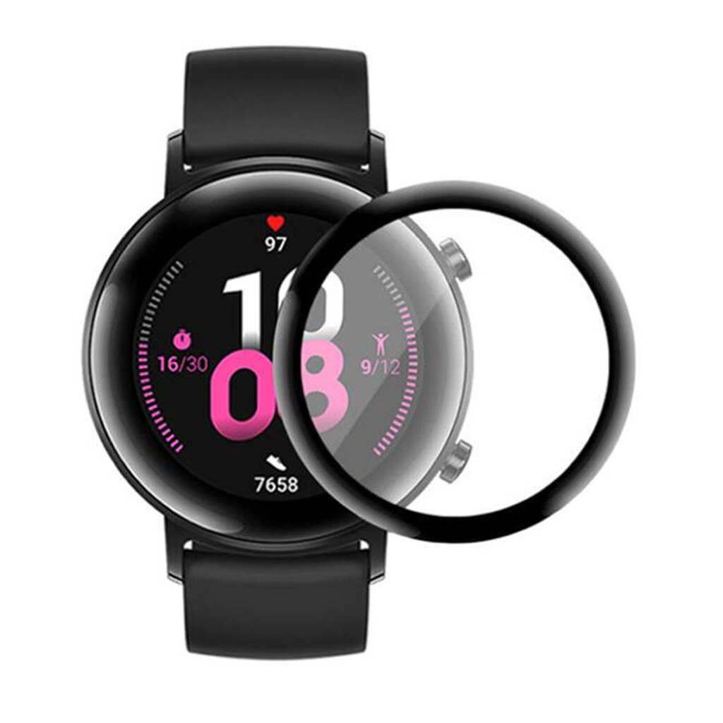 2PCS PET Screen Protector for Huawei GT 2 Watch huaway huavey GT2 Protective Film 3D Curved Full Cover Bubble Free Anti-Scratch: Default Title