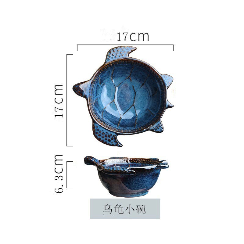 Onregelmatige Keramische Plaat Bloem Bladeren Coquilles Zeester Conch Vis Vorm Decoratieve Servies Diner Platen Gerechten Servies: sea turtle bowl