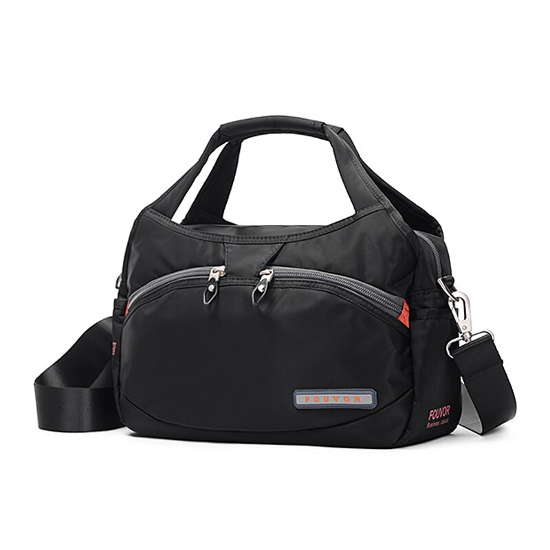 Fouvor décontracté fourre-tout sacs Messenger sac étanche hommes ceinture sac Oxford Zipper sac bandoulière pour homme directe: Black