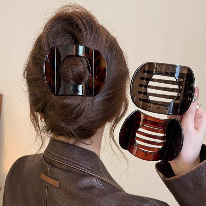Clip de pelo coreano de ácido acético, accesorios para el cabello, Clip de cuchara para mujer, Clip de resorte, Clip de pelo de leopardo, Clip superior, tocado Simple