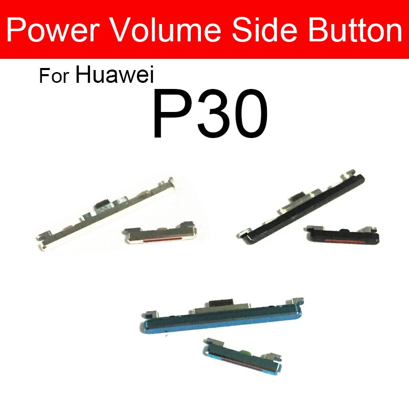 Strömvolymknapp flex bandkabel för huawei  p10 lite  p20 p30 pro upp och ner ljudkontrollknapp reservdelar reparationsdelar