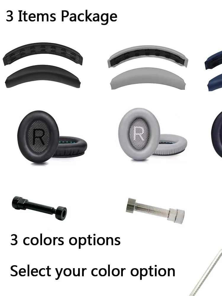 Originele Hoofdband Scharnier Swivel voor Bose QC35 Draadloze Hoofdtelefoon Reparatie Onderdelen Vervanging Earpad van QC 35 & 45: XS / Sky Blue