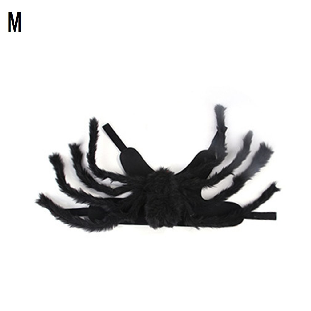 Kæledyr halloween jul simulering edderkop ben tøj egnet til katte og hunde let at bære og tage af: Sort m