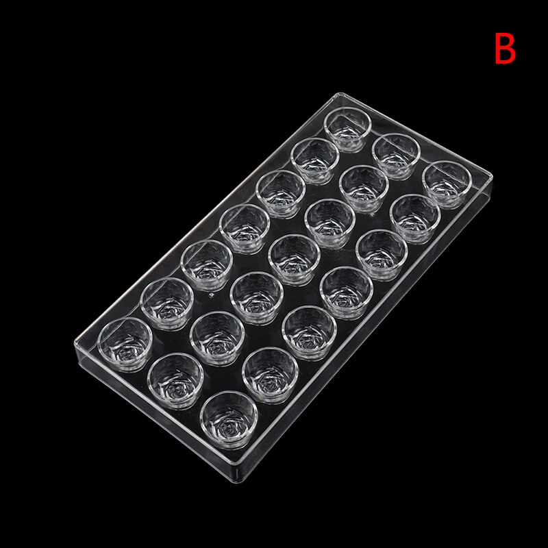 3D Polycarbonaat Chocolade Mallen Chocolade Candy Bars Mallen Lade Polycarbonaat Plastic Vorm Bloemen Bakken Gebak Bakkerij Gereedschap: B