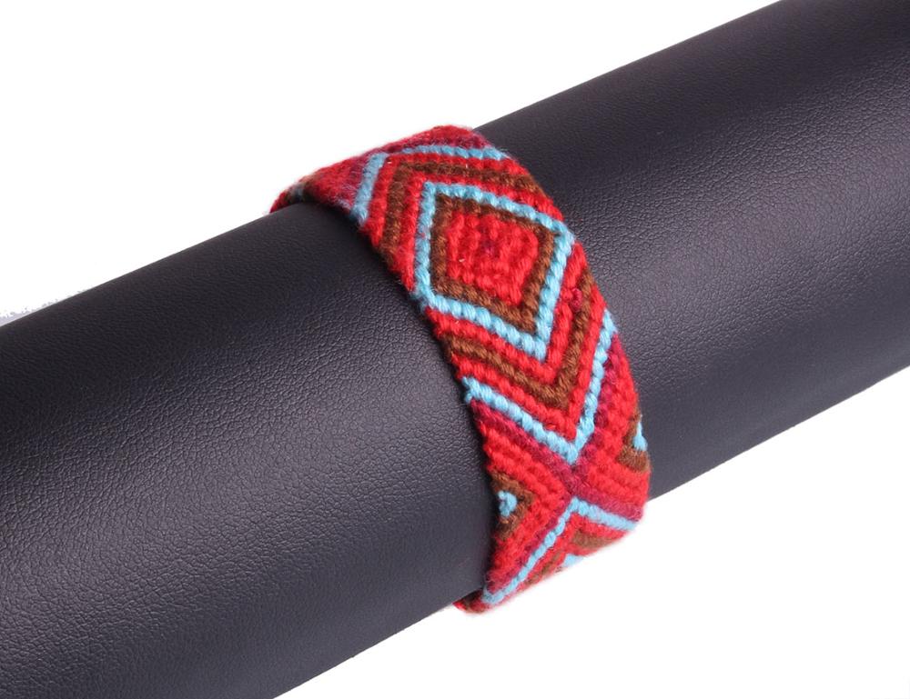 Boho Veelkleurige Boze Oog Geweven Vriendschap Armband Vrouwen Mannen Chevron Cross X Rood Blauw Borduurwerk Floss Zomer Sieraden