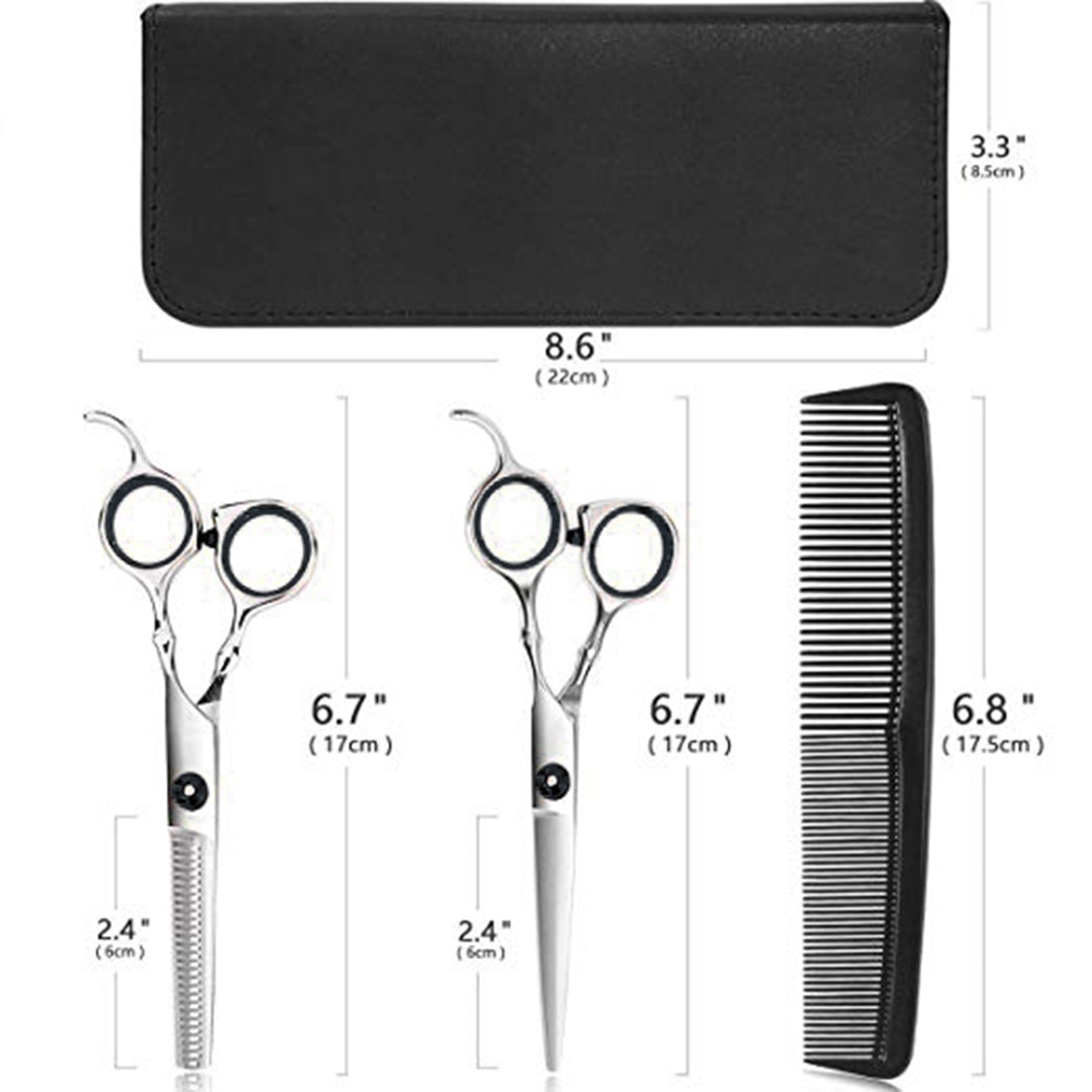 10Pcs Haircutting Set Hairdressing Scissors Set for Home or Salon