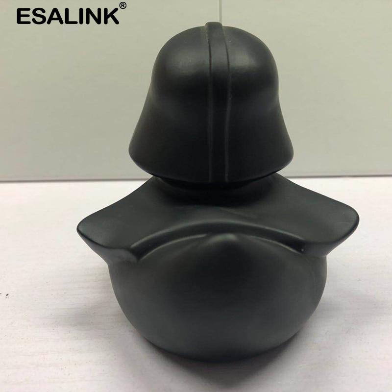 ESALINK 8Cm Baby Toys Floating Sound Rubber Duck Soldier Duck In Black Armor Bath Toys For Kids Puzzle Cognitive Toys For Girls