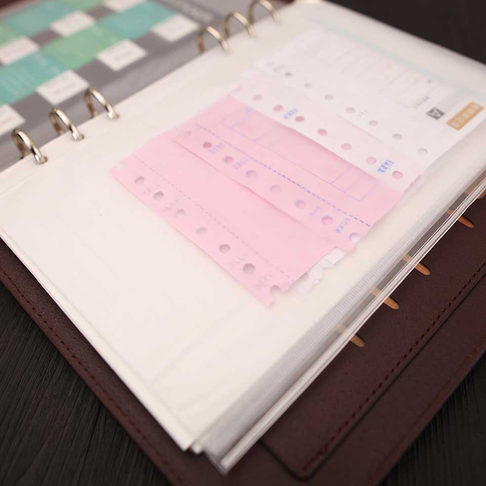 / PVC Folder Shell Holder n30 Dividers Separator Coil Pocket Organizer File Card Pack for Travel n26 n66nner A5 A6 Notebook