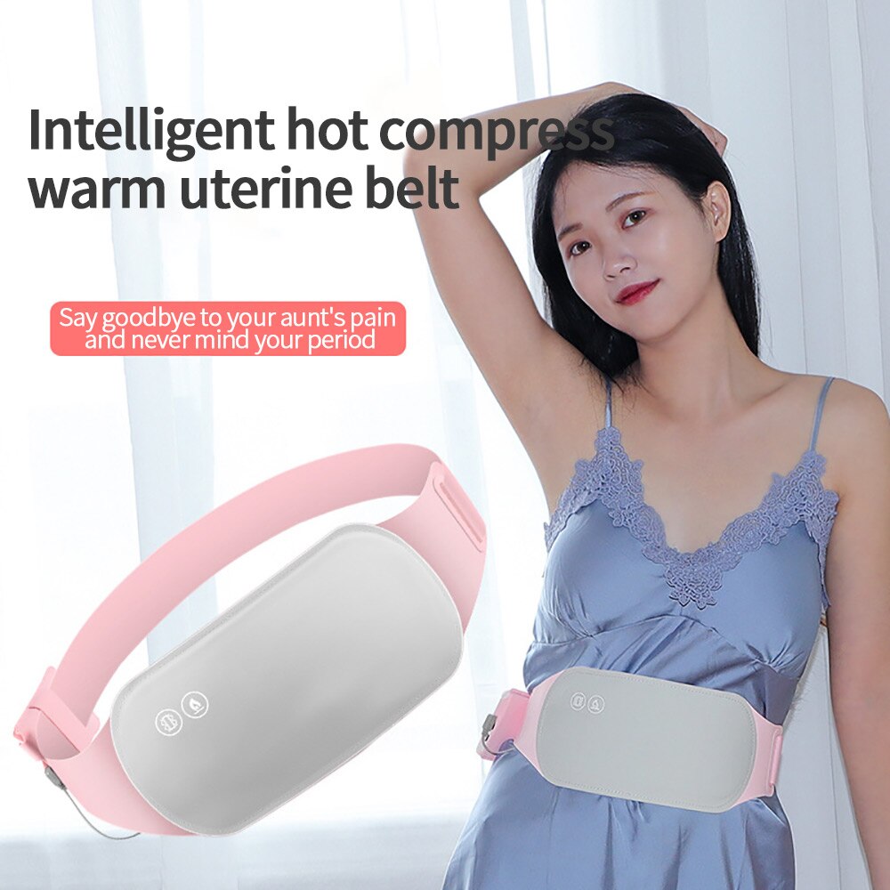 Värmedyna för att lindra ryggsmärtor bukrem med vibrationsmassage snabb värmeplatta med automatisk stängningsfunktion