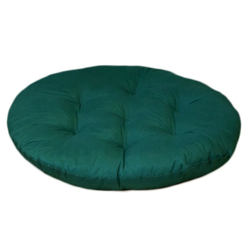 40cm runde sædehynder dekorativ indendørs udendørs ensfarvet tyk stolepude hjemmekontor bil sofa tatami gulvpude: Grøn