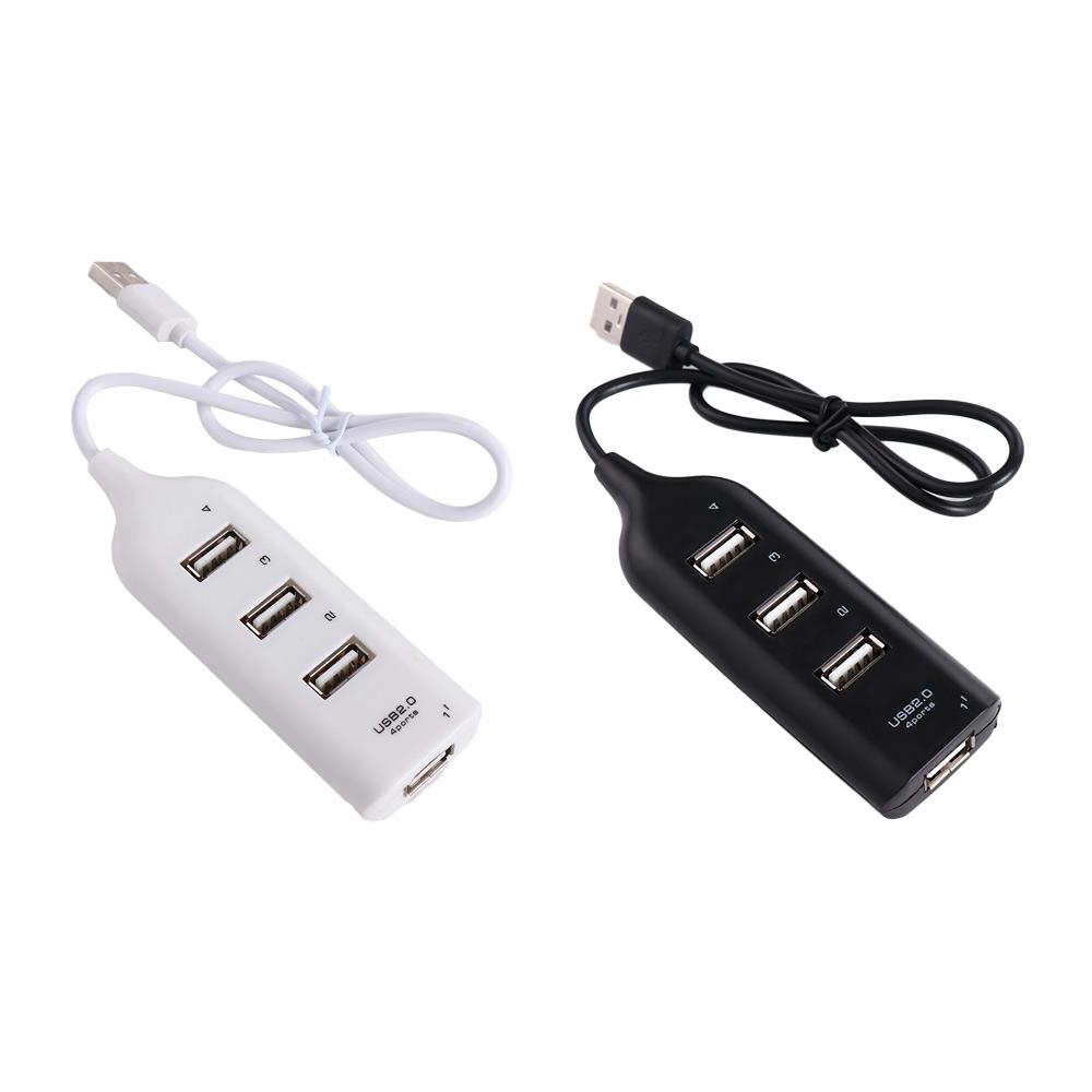Hub USB 2.0 de 4 Portas para Computador: Acessório Expansor de Periféricos USB e Adaptador de Energia