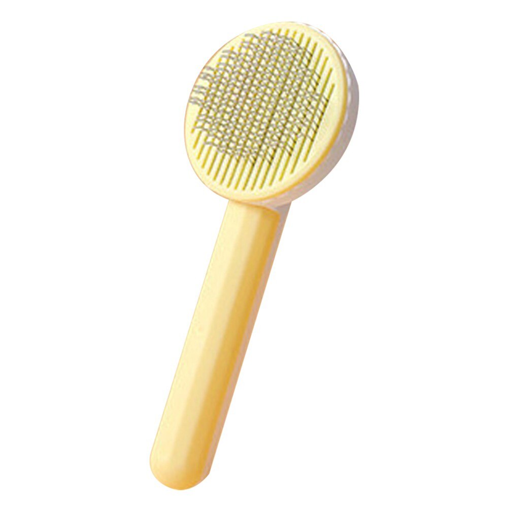 Huisdier Kat Borstel Kat Kam Huisdier Verzorgen Kam Automatische Katten Haar Borstel Zelfreinigende Slicker Brush Voor Honden Katten kat Accessoires: YELLOW